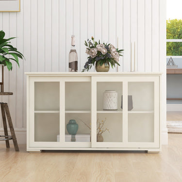 Kitchen Storage Cabinet With Glass Door